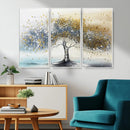 Silver Tree Wall Art – Framed Golden Leaves Canvas Artwork, by MyGreatCanvas | Canvas Wall Art Prints | Photo Prints & Wall Decor