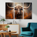 Highland Bull Canvas Abstract Canvas Wall Art Print –