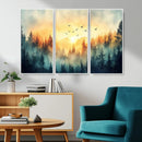 Abstract Forest Wall Art Print- Serene Nature Canvas Print