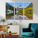 Maroon Bells Wall Art – Framed Snowy Mountain Canvas by MyGreatCanvas | Canvas Wall Art Prints | Photo Prints & Wall Decor