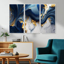 Blue Marble Wall Art Canvas Print – Framed Gold Veins by MyGreatCanvas | Canvas Wall Art Prints | Photo Prints & Wall Decor