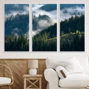 Misty Forest Wall Art Canvas Print – Pine Hills Foggy