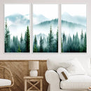 Pine Forest Wall Art Canvas Print – Misty Mountains Foggy by MyGreatCanvas | Canvas Wall Art Prints | Photo Prints & Wall Decor