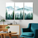 Misty Pine Forest Wall Art, Foggy Mountain Landscape Canvas by MyGreatCanvas | Canvas Wall Art Prints | Photo Prints & Wall Decor