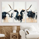 Texas Longhorn Wall Art Canvas Print – Majestic Horned Bull