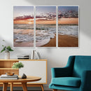 Ocean Sunset Wall Art Canvas Print – Framed Sandy Shore