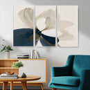 Minimal Flower Wall Art Canvas Print – Framed Beige Bloom