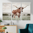 Texas Longhorn Wall Art – Framed Spotted Cattle Canvas by MyGreatCanvas | Canvas Wall Art Prints | Photo Prints & Wall Decor