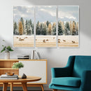 Elk Herd Wall Art – Framed Snowy Forest Canvas Artwork, by MyGreatCanvas | Canvas Wall Art Prints | Photo Prints & Wall Decor