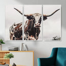 Texas Longhorn Wall Art Canvas Print – Framed Spotted Bull by MyGreatCanvas | Canvas Wall Art Prints | Photo Prints & Wall Decor