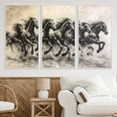 Galloping Horses Wall Art Canvas Print – Framed Wild