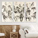 Running Horses Wall Art Canvas Print – Framed Galloping Herd