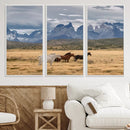 Grand Teton Park Wild Horses Wall Art Canvas Print – Framed by MyGreatCanvas | Canvas Wall Art Prints | Photo Prints & Wall Decor