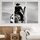 Western Wall Art Canvas Print – Framed Cowboy and Horse by MyGreatCanvas | Canvas Wall Art Prints | Photo Prints & Wall Decor