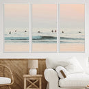 Pastel Ocean Wall Art Canvas Print – Framed Soft Sunset Calm