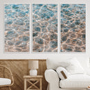 Clear Water Wall Art Canvas Print – Framed Sunlit Ocean