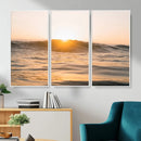 Calm Water Wall Art – Framed Sunset Waves Canvas Artwork, by MyGreatCanvas | Canvas Wall Art Prints | Photo Prints & Wall Decor
