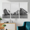 Coastal Wall Art – Framed Black White Ocean Canvas Artwork, by MyGreatCanvas | Canvas Wall Art Prints | Photo Prints & Wall Decor