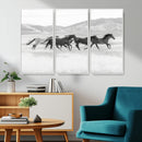 Wild Horses Running Wall Art Canvas Print, Framed Black by MyGreatCanvas | Canvas Wall Art Prints | Photo Prints & Wall Decor