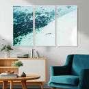 Minimal Beach Wall Art – Framed Ocean Swimming Canvas by MyGreatCanvas | Canvas Wall Art Prints | Photo Prints & Wall Decor