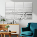 Surfer Silhouette Wall Art – Framed Calm Ocean Canvas by MyGreatCanvas | Canvas Wall Art Prints | Photo Prints & Wall Decor