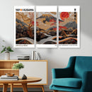 Modern Japanese Wall Art Canvas Print – Framed Abstract
