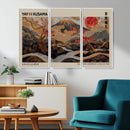 Modern Japanese Wall Art Canvas Print – Framed Abstract
