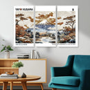 Modern Japanese Wall Art Canvas Print – Framed Abstract