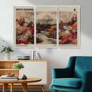 Modern Japanese Wall Art Canvas Print – Framed Abstract