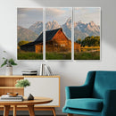 Rustic Barn Wall Art Canvas Print – Framed Grand Teton Park