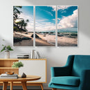 Tropical Beach Wall Art Canvas Print – Framed Ocean Waves