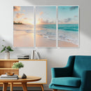 Beach Sunset Wall Art Canvas Print – Framed Ocean Waves