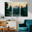 Mountain Wall Art Canvas Print – Framed Forest Serenity