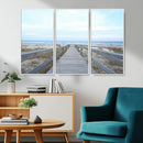 Beach Boardwalk Wall Art Canvas Print – Framed Coastal