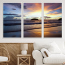 Beach Sunset Wall Art Canvas Print – Tropical Ocean Waves
