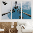 Tropical Palm Trees Wall Art Canvas Print – Framed