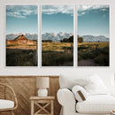 Rustic Farmhouse Wall Art Canvas Print – Teton Range Mormon