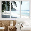 Tropical Beach Wall Art Canvas Print – Framed Serene Ocean