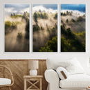 Tranquil Forest Scene Wall Art Canvas Print – Framed Moody