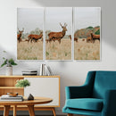 Rustic Deer Wall Art Canvas Print – Autumn Forest Woodland
