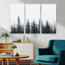 Foggy Forest Wall Art Canvas Print – Framed Misty Pines