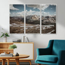 Mountain Landscape Wall Art Canvas Print – Framed Snowy
