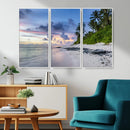 Tropical Beach Wall Art Canvas Print – Framed Sunset Glow