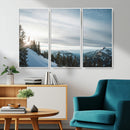 Snowy Mountains Wall Art Canvas Print – Framed Alpine by MyGreatCanvas | Canvas Wall Art Prints | Photo Prints & Wall Decor