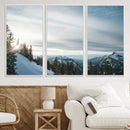 Snowy Mountain Wall Art Canvas Print – Frosty Peaks Alpine