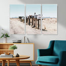 Desert Mailboxes Canvas Print – Framed Minimal Western