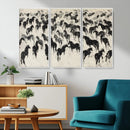 Wild Horse Stampede Wall Art Canvas Print – Monochrome by MyGreatCanvas | Canvas Wall Art Prints | Photo Prints & Wall Decor