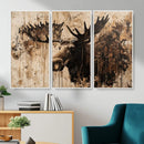 Moose Canvas Wall Art — Rustic Wildlife Painting Print | by MyGreatCanvas | Canvas Wall Art Prints | Photo Prints & Wall Decor