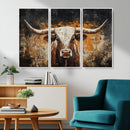 Abstract Longhorn Bull Wall Art Canvas Print – Vintage by MyGreatCanvas | Canvas Wall Art Prints | Photo Prints & Wall Decor