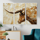 Rustic Longhorn Bull Wall Art Canvas Print – Vintage Western by MyGreatCanvas | Canvas Wall Art Prints | Photo Prints & Wall Decor